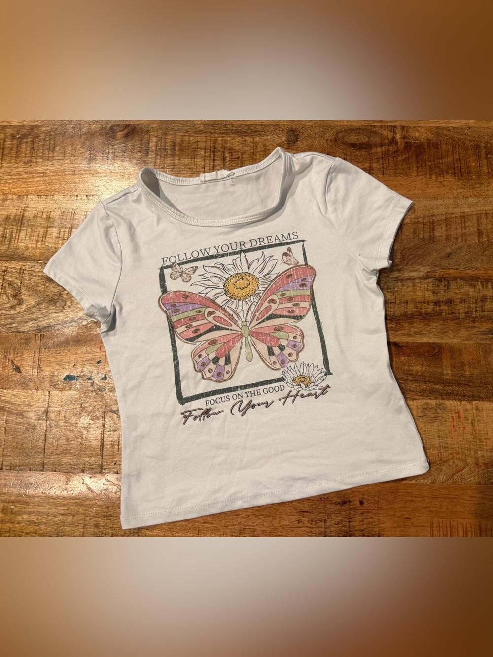 Beautees Follow Your Dreams Butterfly Shirt Size Medium 10/12